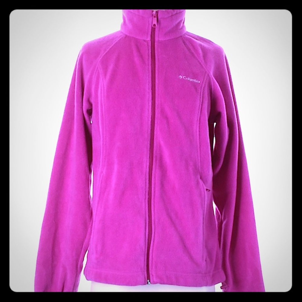 NWOT Columbia Bright Magenta Fleece Jacket ZIP Up